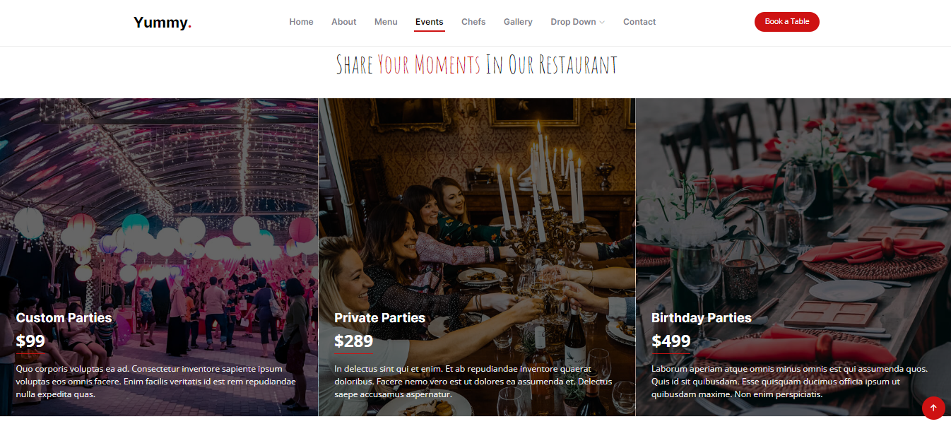 Yummy Restaurant Order Booking Website Project with PPTX
