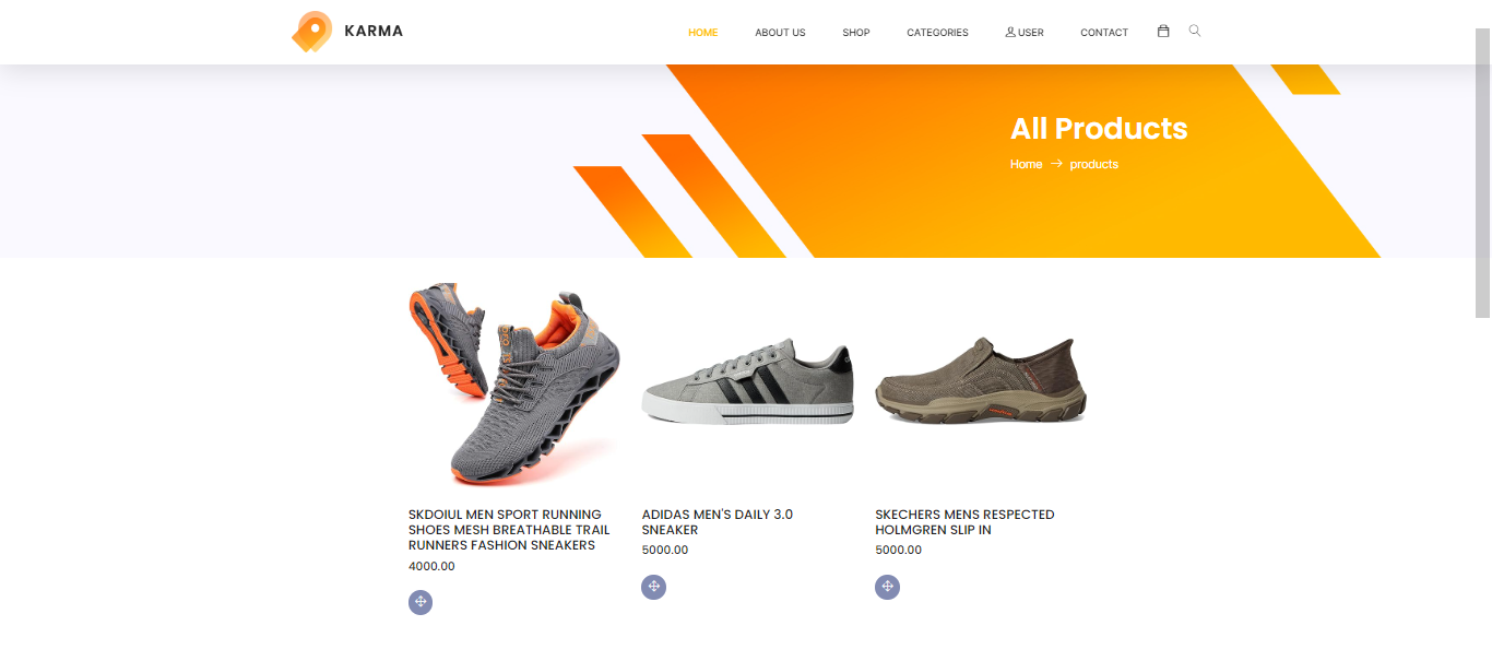 Kerma Shoe Ecommerce Store Project in Laravel